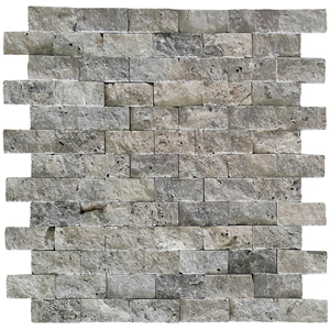 SplitFace Travertine Different Type <b>Stone</b> Paving Tiles 20x20cm Outdoor Garden Driveway Pavers Made in Turkiye Wall Cladding - Product Image 4