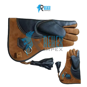 ถุงมือสำหรับเลี้ยงนกเหยี่ยวแบบสั่งทำพิเศษ RehexImpex 2026 ยาว 11 นิ้ว พร้อมชื่อสลักด้วยเลเซอร์ที่ข้อมือ และวัสดุสองชั้นที่ทนทาน - Product Image 2