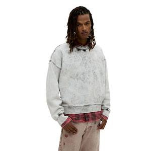 Heavyweight 100% Cotton <b>Fleece</b> Men's Oversized <b>Sweatshirt</b> O-Neck Printed Quick Dry Breathable Eco-Friendly Custom <b>Sweatshirt</b> - Product Image 1