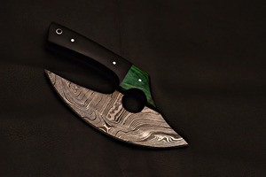 Ensemble de couteaux de cuisine Ulu à lame en acier inoxydable faits à la main avec gaine en cuir de haute qualité quantité minimale de commande 5 pièces - Product Image 3