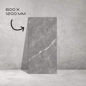 American Standards Style 60by60 Carreaux de porcelaine émaillée grise de qualité supérieure Carreaux vitrifiés 60by120 cm Morbi India Porcelanato Floor" - Product Image 3