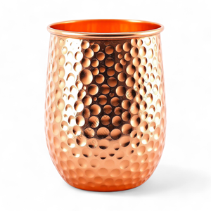 แก้วน้ำโลหะทองแดงบริสุทธิ์แบบนำกลับมาใช้ใหม่ได้เป็นมิตรกับสิ่งแวดล้อมแก้วน้ำดื่มอายุรเวทเป็นประกายสำหรับใช้ในบ้านและเป็นของขวัญ - Product Image 1