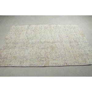 Alfombra Vintage de 4.6x6.9 pies, Alfombra Turca, Alfombra de Lana Blanca Ombré - Product Image 3