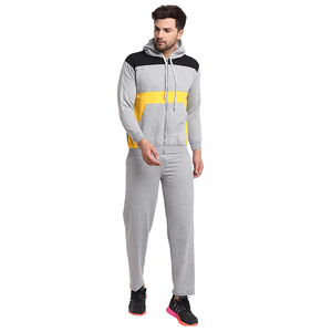 Survêtement de sport d'hiver 100 % coton molletonné pour hommes adultes, avec sweat à capuche élégant et pantalon à taille élastique, idéal pour le football - Product Image 1