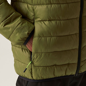 2025 Nueva Marca logotipo personalizado hombres Puffer chaquetas capucha mejor calidad promocional invierno hombres Oliva Puffer chaqueta tela de piel - Product Image 6
