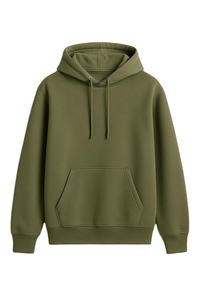 Sudadera con capucha oversize vintage estilo streetwear, invierno 2026, corte regular, color liso, con cremallera completa, forro polar, teñido en prenda, bordada - Product Image 2