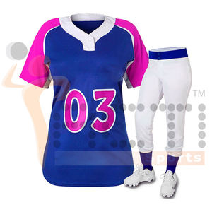 ชุดเครื่องแบบเบสบอลสำหรับผู้ใหญ่เสื้อโพลีเอสเตอร์พิมพ์โลโก้แบบซับลิเมชันตามสั่ง - Product Image 2