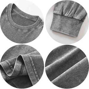 เสื้อสเวตเตอร์ผู้ชายสีทึบทำจากผ้าฝ้ายซักกรดทำจากวัสดุระบายอากาศ - Product Image 6