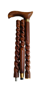 Mango de madera 3 pliegues bastón de madera bastón eje para caminar artículo de regalo para exportación - Product Image 3