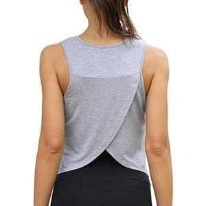 2025 OEM personnalisé dos ouvert sport débardeur pour les femmes respirant décontracté Fitness entraînement plaine haut d'entraînement - Product Image 6