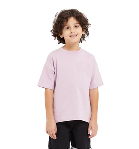 เสื้อยืดสำหรับเด็กเสื้อยืดผ้าคอตตอนสีล้วนสำหรับเด็กผู้ชาย - Product Image 1