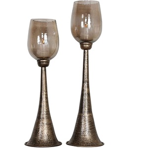 Support de bougie chauffe-plat en métal gravé à la main, finition personnalisée, pour décoration de sol, support de bougie pour mariage et usage domestique - Product Image 2