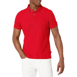 Solapa de golf bordada para hombre de alta calidad de diseño personalizado para deportes y ropa inteligente informal tela de jersey con patrón sólido para Polo Shir - Product Image 1
