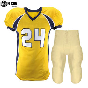 Uniforme de football américain à quantité minimale de commande bas avec logo brodé personnalisé et impression par sublimation uniforme de football américain de style unique en vogue - Product Image 2