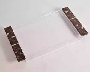 Incrustation de nacre de luxe faite à la main avec plateau de service en acrylique plateau décoratif de style arabe pour les cadeaux du Ramadan Eid - Product Image 5