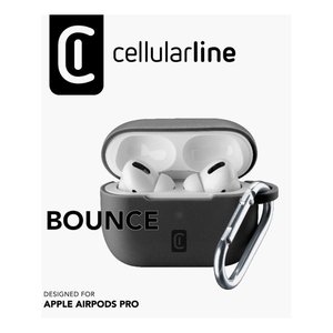 Coque en silicone Bounce pour Pro Case noire avec mousqueton et fonction anti-perte pour la protection des écouteurs - Product Image 2