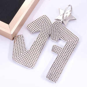 Personalizado Icedout Moissanite Diamante Colgante VVS Claridad Joyería Fina con Cualquier Letra Estilo Vintage Collar de Plata - Product Image 4