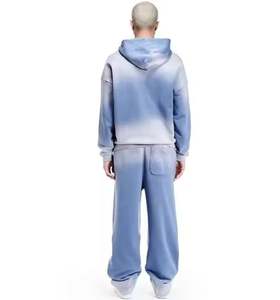 ชุดวอร์มผู้ชายแบบมีฮู้ด สไตล์ลำลอง สีพื้น ล้างสีแบบ Acid Wash พิมพ์โลโก้ตามสั่ง ผ้าฝ้าย 100% คุณภาพสูง สีตามสั่ง - Product Image 5