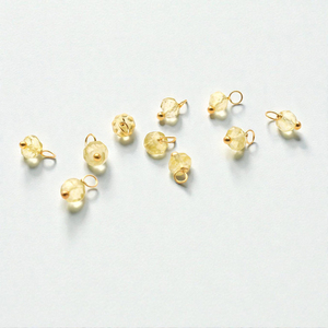 Breloques en perles de topaze citron miniature à faire soi-même - Perles en argent 925 avec fil d'argent - Product Image 2