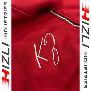 <b>Black</b> Y2k Winter Heavyweight 100% Cotton Fleece <b>Zip</b>-<b>Up</b> <b>Hoodie</b> with Distress Embroidery Oversized Fit Customizable Design - Product Image 4