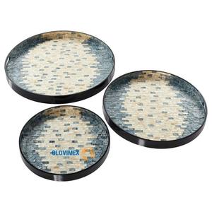 ชุดถาดแม่ลูกไข่มุกสำหรับตกแต่งบ้านถาดเสิร์ฟอาหารปรับแต่งขนาดได้ - Product Image 1