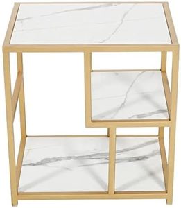 Table d'appoint en marbre blanc et métal doré pour restaurant à domicile, hôtel à prix abordable en provenance d'Inde - Product Image 5