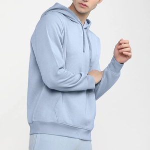 Sweat-shirts doublés en coton épais 100 % pour homme, collection automne-hiver, imprimés personnalisés, couleur unie, marque de mode personnalisable - Product Image 4