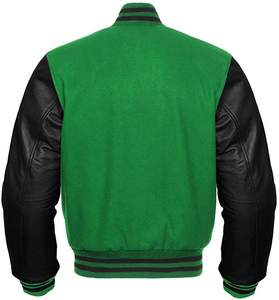 Chaqueta universitaria con logotipo personalizado, chaqueta gruesa de invierno a la moda callejera con cierre de botón a presión, piel de oveja, tejido impermeable para clima frío - Product Image 2