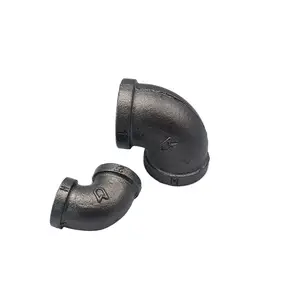 FM UL Fire Fighting Pipes GI Fittings Black Pipe Fitting Malleable Iron Pipe Fittings 90 Degree Elbow