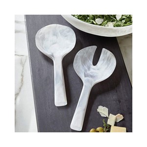 Juego de Servidores de Ensalada de Madera Natural, 2 Espátulas, Utensilios Hechos a Mano Sostenibles, Tamaño Pequeño, Aptos para Congelador, Artesanía Internacional Mirha - Product Image 3