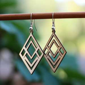 Nouvelle mode bijoux en résine faits à la main boucles d'oreilles pendantes véritable fleur pendentif avec résine pressée à la main - Product Image 1