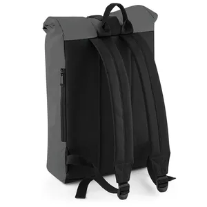 Custom Reflective <b>Roll</b>-<b>Top</b> <b>Backpack</b> for Promotional Merchandising - Product Image 5