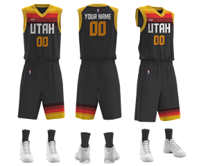 Maillot de basket-ball 100% polyester, uniformes de basket-ball professionnels personnalisés, polyester résistant, impression sérigraphique ou transfert thermique - Product Image 1