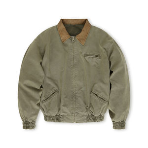 Men's High Quality American Vintage Work <b>Jacket</b> Casual Canvas with Down <b>Corduroy</b> Neck Stylish High Street Design for Winter - Product Image 1