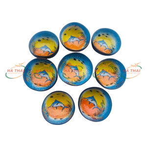 Bols en coquille de noix de coco 100% naturels, polis, de haute qualité, réutilisables, écologiques, non toxiques, faits à la main, revêtement alimentaire sûr - Product Image 2