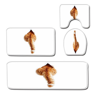 Custom Printed Printed <b>Bathroom</b> Rug <b>Set</b> for <b>Bathroom</b> Non-Slip Shower Curtain Bath <b>Mat</b> - Product Image 5
