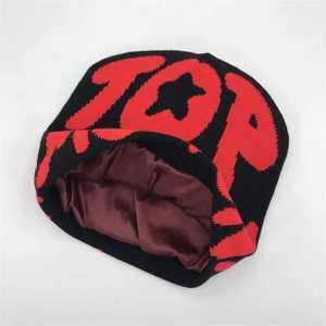 Bonnet d'hiver tricoté en acrylique pour hommes et femmes, unisexe, 100%, doux et épais, avec tête de mort pour un usage quotidien, jacquard, personnalisable - Product Image 3