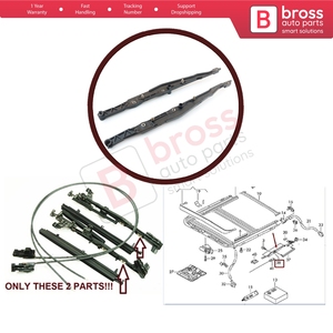 BSR595ไกด์ประตูเลื่อนกระจกซันรูฟซ้ายขวา8D5877151A 8D5877152A สำหรับ - Product Image 5