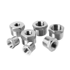 1/2" Pipe Fitting BSPT NPT Thread Screw Stainless Steel Bushing