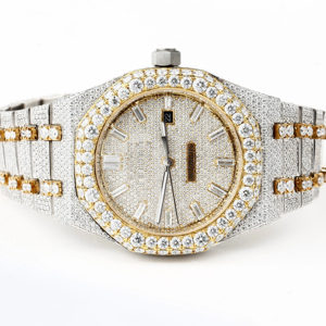 นาฬิกาข้อมือสแตนเลสสตีล ระบบกลไก ETA ขนาด 41 มม. ประดับเพชรโมอิสซาไนต์แบบ Factory-Iced ฝังเพชร VVS ดีไซน์หรูหราสไตล์ฮิปฮอป - Product Image 1