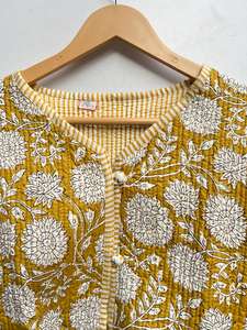 แจ็คเก็ตผ้าฝ้ายพิมพ์ลายดอกไม้สำหรับผู้หญิงเสื้อตัวนอกแบบลำลองระบายอากาศได้ดีกลับด้านได้ - Product Image 3