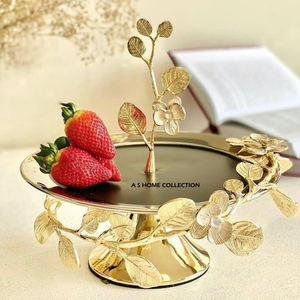 แท่นวางเค้กสำหรับบ้านหรูหราสไตล์ญี่ปุ่นทรงกลมทำจากโลหะอลูมิเนียมและแก้วสำหรับวันเกิดและปีใหม่ - Product Image 3