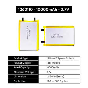 Fabrika Toptan Satış Li-polimer Pil 3.7v 10000mah 1260110 Lityum Polimer Pil 10000 Mah <span class=keywords><strong>Lipo</strong></span> Pil - Product Image 3