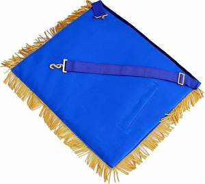 Tablier traditionnel maçonnique en cuir végétalien avec ceinture réglable pour les francs-maçons - Product Image 2