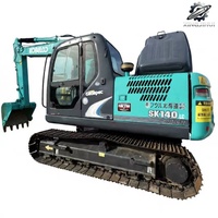 Excavatrice sur chenilles Kobelco SK140LC de 14 tonnes, excavatrice hydraulique moyenne, moteur Isuzu 4JJ1, excavatrice de construction japonaise d'occasion