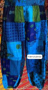 Multi color Patchwork Harem Pantalones Rayón Harem Pantalones Mujer Verano Pantalones Festival Ropa al por mayor - Product Image 5