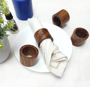 Anneaux de serviette modernes et écologiques personnalisables en résine, métal, bois et verre, décoration de table par MS Handicraft - Product Image 6