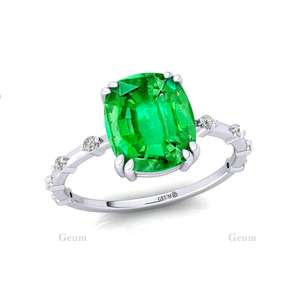 Coussin coupe naturel péridot pierre précieuse août pierre de naissance bague 14kt 18k or massif diamant bague de mariage pour les femmes livraison directe - Product Image 4