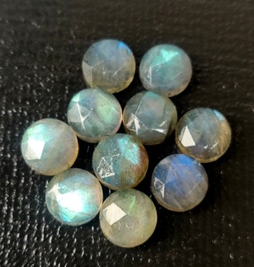 Labradorite naturelle ronde Rose Cut 3mm - Loose Top Quality Labradorite Rose Cut - Product Image 6