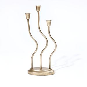 Candelabros Vintage de múltiples brazos, hermosos candelabros de cristal, nuevo diseño, candelabros de Metal para decoración de bodas y eventos 2024 - Product Image 5